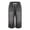 A1 Dark Gray, variant on Holzkary Capri Pants for Women Casual Summer Drawstring Elastic Waist Straight Wide Leg Jeans Pant Stretch Pull On Denim Capris Black L