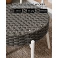 thumbnail image 2 of 3-Piece All-Weather Wicker Bistro Set,2 Rattan Chairs + Tempered-Glass Table, Compact Outdoor Dining Furniture for Garden, Backyard, Balcony & Apartment, 2 of 7