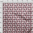 thumbnail image 2 of oneOone Organic Cotton Voile Fabric Leaves & Floral Block Printed Fabric 1 Yard 42 Inch Wide, 2 of 4