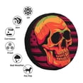 thumbnail image 4 of Naloa Skull And Flag Usa PVC Leather Spare Tire Wheel Cover Spare Tire Cover, for Car Truck SUV Camper Trailer Universal Fit(14-17in)-17 inch, 4 of 6