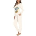 thumbnail image 2 of FOR U DESIGNS Flower Elephant Pajama Set Long Sleeve and Pants for Women 2PCS Size 2XL Ladies Nightwear Long Tops Pajamas Sleep Lounge Set Sleepwear for Women Fall, 2 of 6