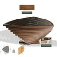 thumbnail image 2 of Papella Model Krokodile Brown Wooden Coffee Table with Glass Rustic Table Natural Walnut Color Center table Mesa de centro Farmhouse big desk livingroom furniture whiskey color tables Free Form, 2 of 5