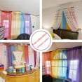 thumbnail image 5 of 6pcs Rainbow Sheer Window Panel Colorful Backdrop Bright Curtains Set for Playroom, Nurseries, Bedroom, 5 of 6