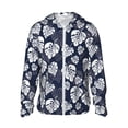 thumbnail image 2 of Lsque White Leaves UPF 50+ Lightweight Sun Protection Men's Women's Long Sleeve Shirt, Hoodie Performance -Small, 2 of 9