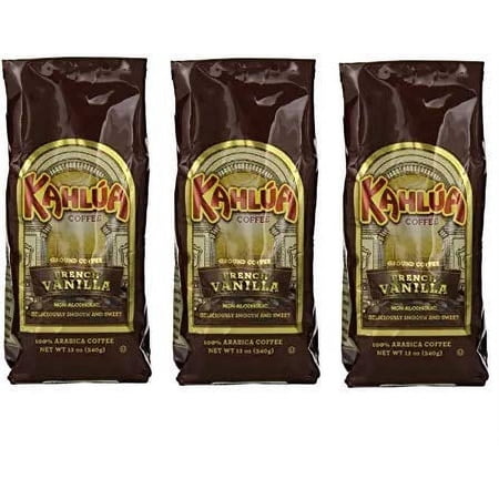 Kahlua Gourmet Ground Coffee  French Vanilla  12 Ounce ((3.Units))