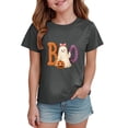 thumbnail image 2 of Xyant Halloween Tshirts Kids, Girls Pumpkin Ghost Tshirts Toddler Cotton Short Sleeve Tees,Size 5-6 Years, 2 of 6