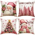 thumbnail image 3 of JYYYBF Christmas Pillow Covers Decorations 1Pc Santa Tree Snowmen Throw Cushion Case for Farmhouse Couch Sofa Home Decor, 3 of 6