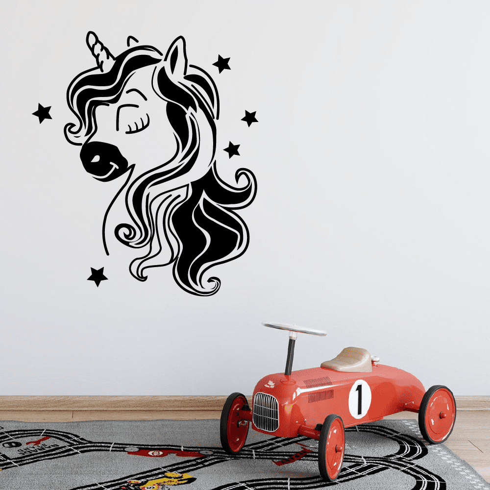 Sparkling Unicorn Stars Star Magical Unicorns Wall Sticker Art Decal