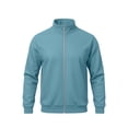 thumbnail image 2 of Full Zip Sports Men's Jacket Solid Color Stand Collar Long Sleeve T-Shirt Casual Outerwear Lightweight Loose Fit Top For Daily Activities, 2 of 6