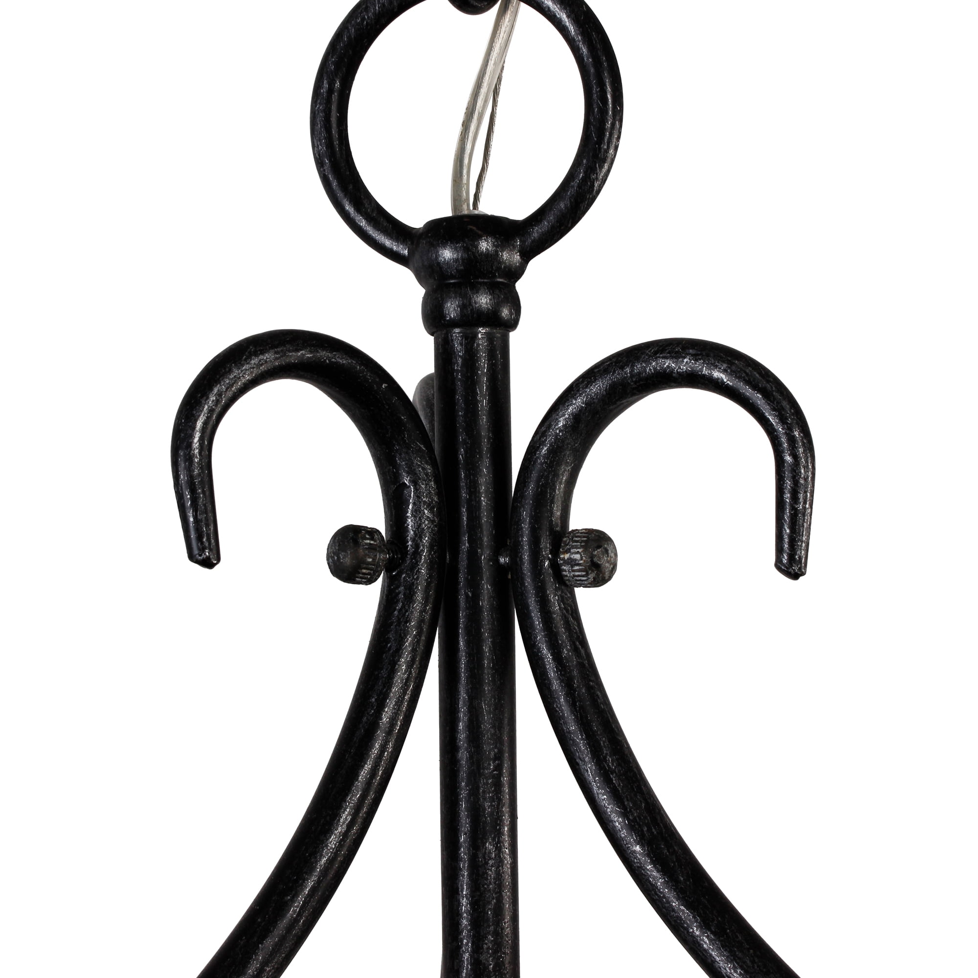 Oaks Aura 5-Light Wood Farmhouse Drum Chandelier Dining Room Adjustable Height Pendant Lighting