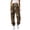 Brown, variant on Women Jogger Sweatpants, Zebra Tiger Snake Striped Pattern Elastic Drawstring Waist Jogging Pants, Loose Cuffed Ankle Casual Trousers With Side Pockets, Relaxed Fit Bottoms