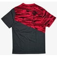 thumbnail image 2 of Ecko Unltd Men's T-Shirt Tiger Camo Stitch Colorblock Panel Short Sleeve Tee (Small, Charcoal Heather/Red), 2 of 4
