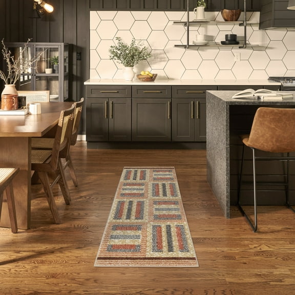 Nourison Nordic 2' x 6' Multicolor Modern Indoor Rug