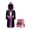 Black&Pink, variant on Sinleey Kids Boys Boxing Costume Includes Long Sleeve Open Front Metallic Trim Satin Belt Boxer Robe and Shorts Black 12