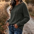 thumbnail image 7 of cocolona Womens Fall Sweater Plus Size Long Sleeve Decorative Buckle Crew Neck Sweaters, 7 of 7