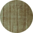 thumbnail image 1 of Ahgly Company Indoor Round Solid Turquoise Blue Modern Area Rugs, 7' Round, 1 of 4
