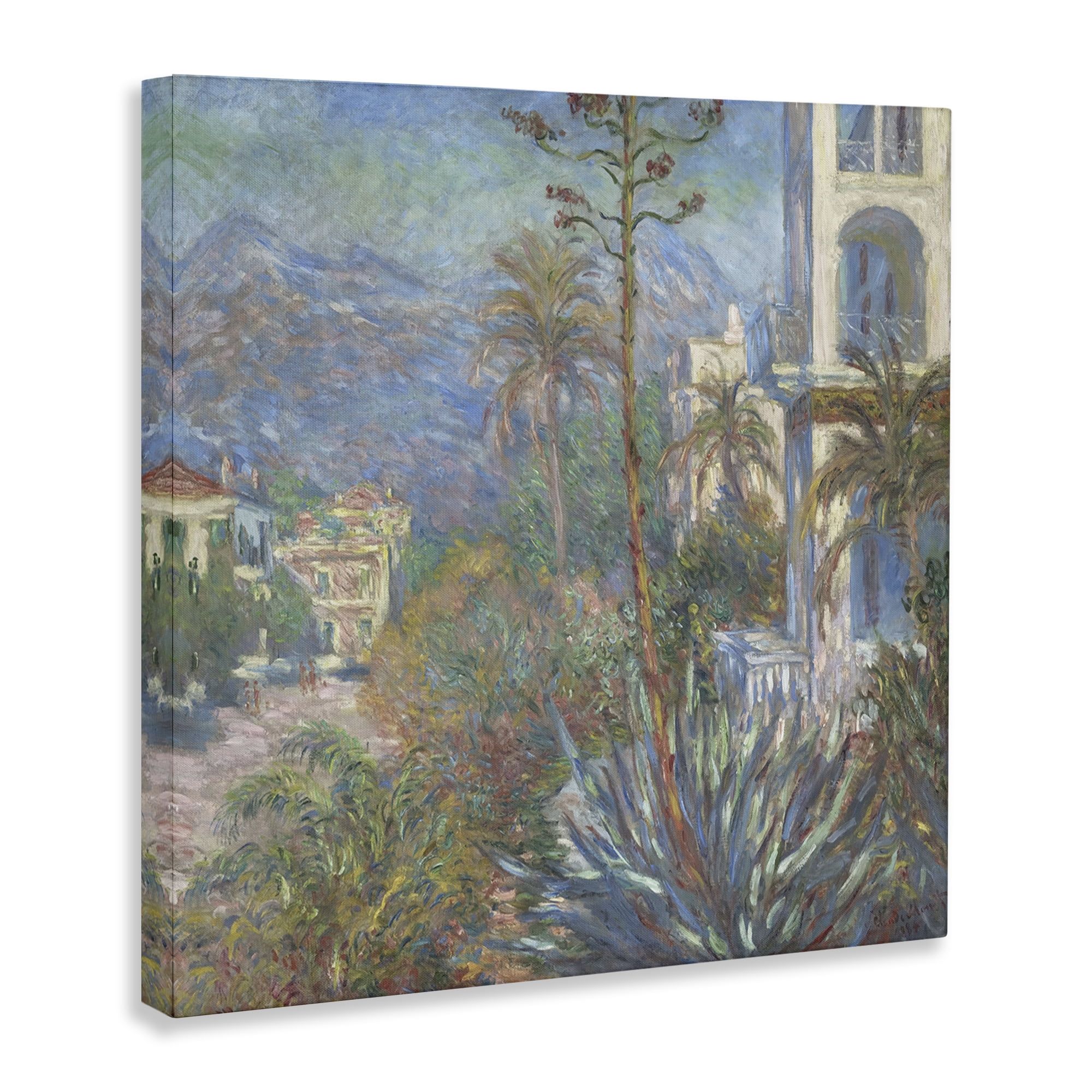 Stupell Industries Classic Villas at Bordighera Landscape & Nature Painting Wrapped Canvas Art Print Wall Art, 36 x 36