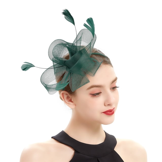 Hat For Women Wedding Flower Cocktail Mesh Hair Clip Tea Party Headband