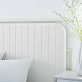 thumbnail image 4 of Modway celine Lit Plateforme en Velours de Performance Capitonné à Canaux, Simple, Blanc, 4 of 9