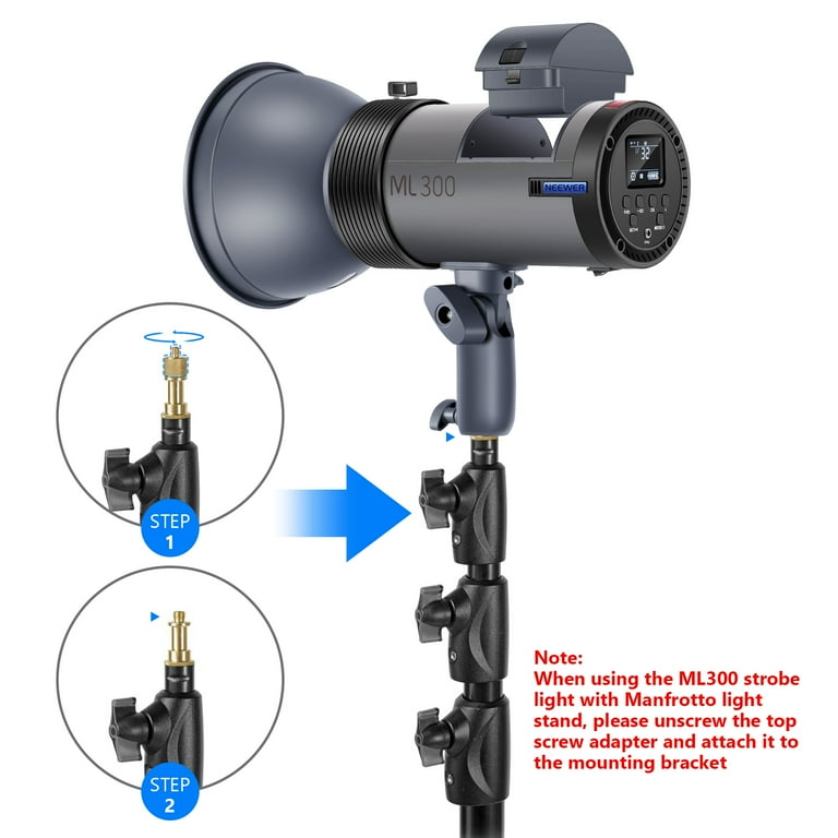 Neewer ML300 300W GN60 Outdoor Studio Flash Strobe Li ion Battery