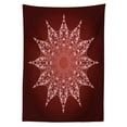 thumbnail image 3 of Ambesonne Mandala Tablecloth Rectangular Table Cover, Ornamental Pattern Details, 60"x84", Brown Pale Pink, 3 of 4