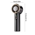 thumbnail image 3 of Ke1Clo Portable Digital Display Turbine Handheld Fan, USB Rechargeable Cool Function with Adjustable Wind Speed, Personal Mini Fan for Outdoor Office Home, Black, 3 of 6