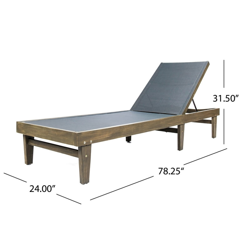Annalee outdoor mesh and wood chaise lounge deals