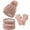 Pink, variant on dianhelloya Warm hat 3Pcs/Set Kids Hat Gloves Neck Warmer Knitted Thickened Outdoor Windproof 5-12 Years Winter Children Pompom Beanie Scarf Full Finger Gloves Kit Black White
