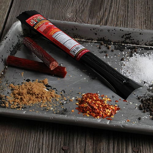 Lucky Jerky Gourmet Red Pepper Beef Sticks - Bulk 48-Pack, High-Protein All Natural Snack