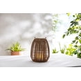 thumbnail image 2 of 10.87 Inch Stylish Solar Dual Weaving Rattan Look Lantern, 2 of 7