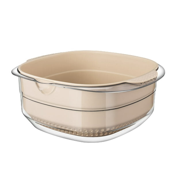 Yhmxh Utensilios de cocina Cesta multifuncional para limpiar frutas, con colador, para fregadero de cocina, recogedor de alimentos, escurridor, enjuagador de frutas y verduras. Muebles para cocina