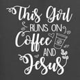 thumbnail image 5 of Wild Bobby This Girl Runs On Coffee And Jesus Inspirational/Christian Unisex Graphic Hoodie Sweatshirt, Charcoal, X-Large, 5 of 5