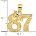 thumbnail image 4 of 14k Yellow Gold Polished Etched Finish Number 87 Charm Pendant, 4 of 4