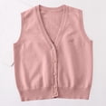 thumbnail image 2 of zbxnLI Girls Boys Sweater Vests V Neck Knit School Uniform Button down Sleeveless Waistcoats Tops, 2 of 5