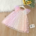 thumbnail image 2 of EnJoCho toddler Cute Dresses Girls Sleeveless Rainbow Star Sequin Tulle Ruffles Princess Dress Dance Party Dresses Clothes Little Children Girl Summer Trendy Dress Outfits 18-24 Months, 2 of 5