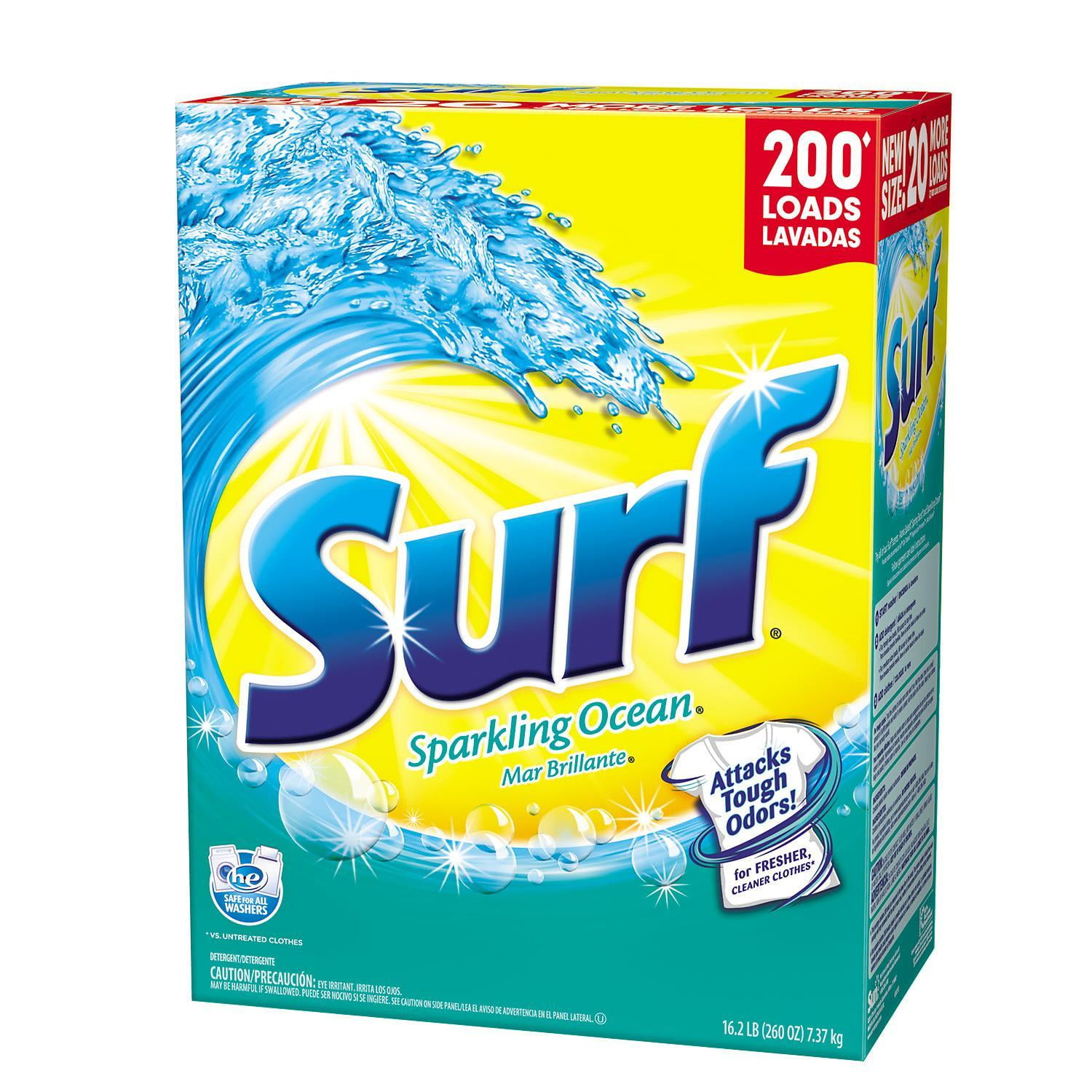 Surf Sparkling Ocean Laundry Detergent Powder (200 loads ...