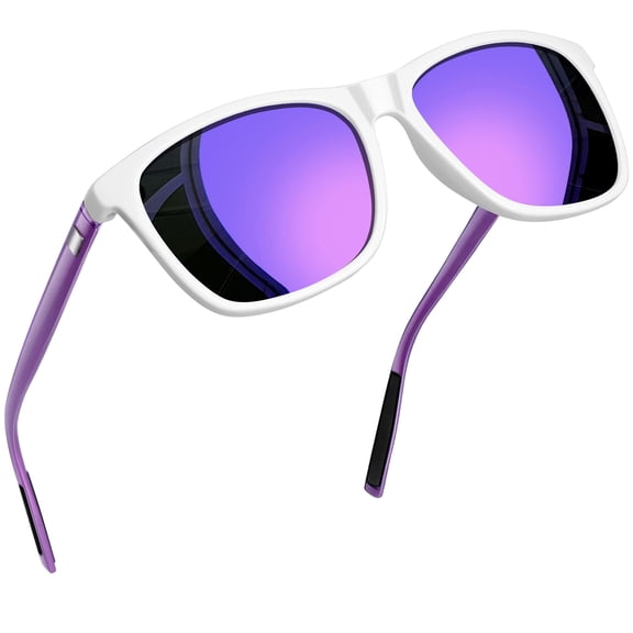 Joopin Polarized Sunglasses for Women Men Vintage Retro Classic Square Frame Aluminum Legs (Transparent/Pink)