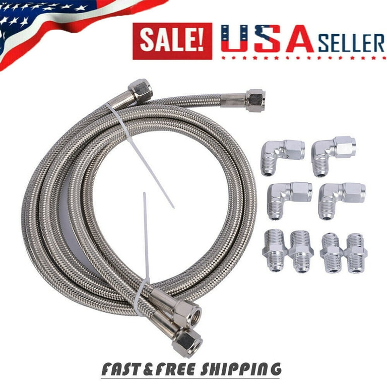 Automatic Transmission Cooler Line Kit 6AN Hose Fitting Fits For