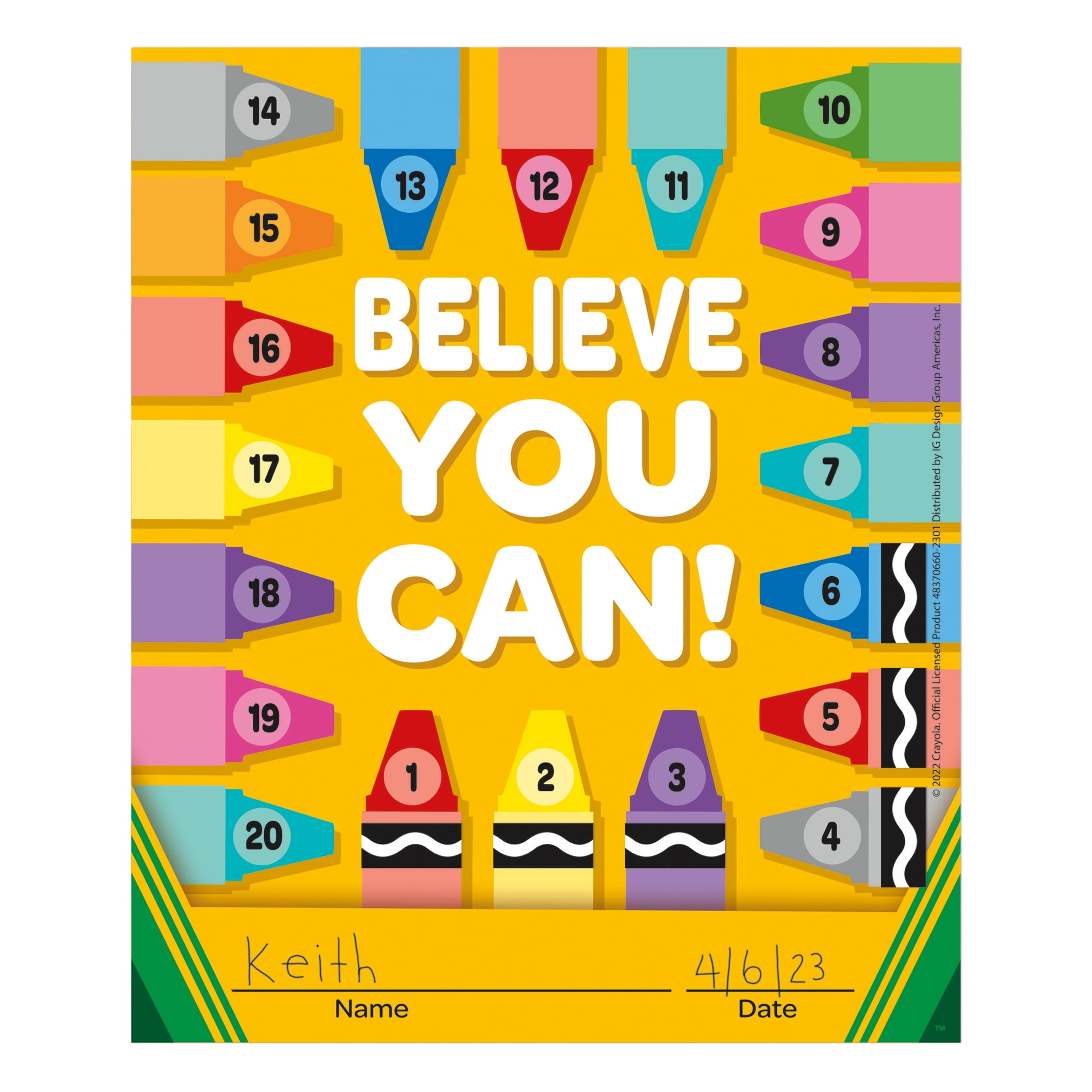 Eureka Crayola Mini Reward Chart with Stickers, 36 Per Pack, 3 Packs