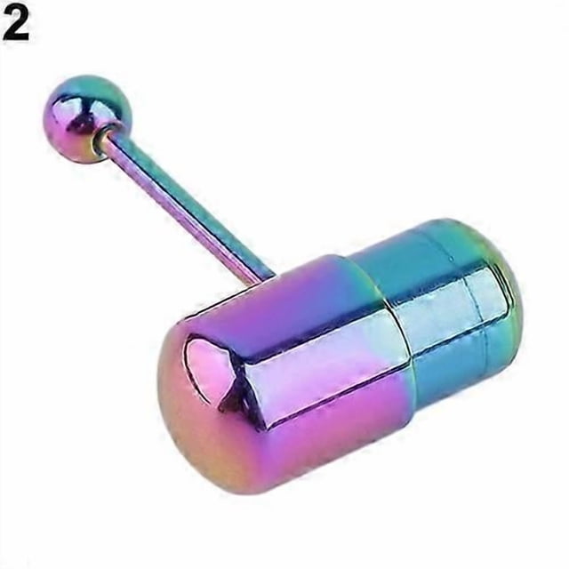 1Pc Cool Vibrating Barbell Tongue Rings Bars Piercing Stainless Steel Body Jewelry