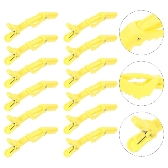 MLINS 12 Pcs Thick Hair Clip Hair Clamps Miss 11X3.7X1.4CM Yellow