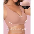 thumbnail image 2 of Cassie Liz Deep V Bras for Women No Underwire Jelly Wireless Push Up Bra Comfortable Bralette Seamless T-Shirt Bras, 2 of 6
