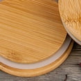 thumbnail image 3 of 4Pcs Sugar Bowl with Bamboo Lid and Spoon Clear Glass Canister Jar for Kitchen Storag, 3 of 7