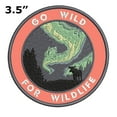 thumbnail image 2 of Go Wild For Wildlife! 3.5 Inch Iron Or Sew On Embroidered Fabric Badge Patch Seek Adventure, National Park Iconic Series, 2 of 2