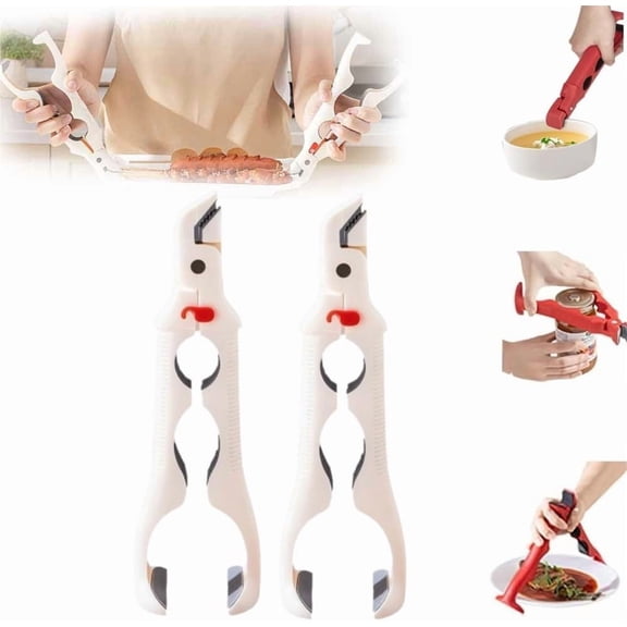 Multi-Purpose Anti-Scald Bowl Holder Clip, 2026 New 3-in-1 Hot Plate Gripper, Multi-Angle Anti-Scald Bowl Holder Clip & Hot Plate Grabber Tool, Silicone Anti-Scalding Clip for Dish