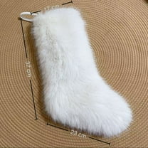 Brown Long Christmas Stocking, Festive Holiday Decorative Sock - Ideal Gift for Family & Home Fireplace Tree Decoration