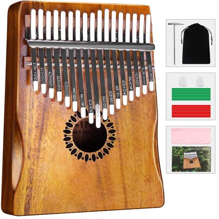 Kalimba Thumb Piano 17 Keys Portable Mbira Finger Piano Gifts for Kids and Adult