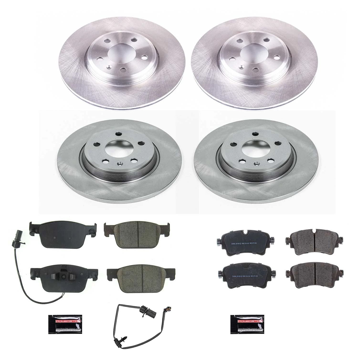 PowerStop Front and Rear Stock Replacement Brake Pad and Rotor Kit Fits: AUDI Select Models KOE8197