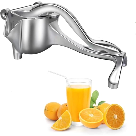 FU NENG Hand Juicer Press, Heavy Duty Manual Fruit Juice Squeezer with Ergonomic Grip, V-Shaped Filter for Pouring,Detachable Design for Citrus, Pomegranate, Lime, Orange