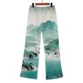 thumbnail image 7 of Endives Wide Leg Pants for Woman Landscape Painting Printed Elastic High Waist Pants Lightweight Casual Pant Spring Trendy MG1, 7 of 7